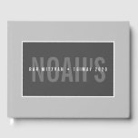 Livro De Visitas BAR MITZVAH cinza monocromática de rapaz simples m<br><div class="desc">por kat massard >> https://linktr.ee/simplysweetpaperie <<<</div>