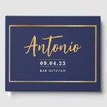 Livro De Visitas BAR MITZVAH marinho de caligrafia moderno do nome<br><div class="desc">por kat massard >> WWW.SIMPLYSWEETPAPERIE.COM <<<< mais itens correspondentes no repositório</div>