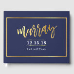 Livro De Visitas BAR MITZVAH, ouro falso moderno em marinho para MU<br><div class="desc">pelo kat massard >> WWW.SIMPLYSWEETPAPERIE.COM << Por favor,  entre em contato comigo para obter os nomes personalizados de "efeito ouro" (por exemplo,  murray) que eu tenho o prazer de ajudar:) ** kat@simplysweetpaperie.com</div>