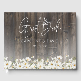 Livro De Visitas Barnwood and Daisies Rustic Wedding