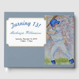 LIVRO DE VISITAS BASEBALL PLAYER TURNING 13
