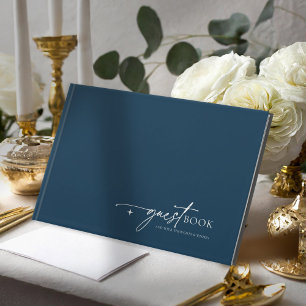 Livro De Visitas Basta Casamento Chic Blue ID1046 da Prússia