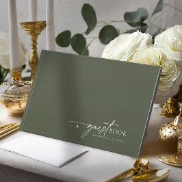 Livro De Visitas Basta Casamento Chic Moss Green ID1046