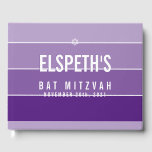 Livro De Visitas BAT MITZVAH bloco moderno negrito violeta violeta<br><div class="desc">por kat massard >> https://linktr.ee/simplysweetpaperie <<<</div>