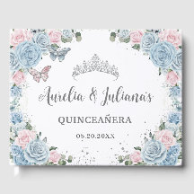 Bebê Azul Pia Borboletas Gêmeas Quinceañera