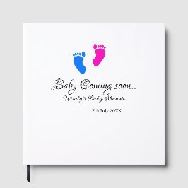 Livro De Visitas Bebê chegando em breve chá de fraldas de pés cor-d