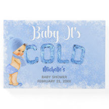 Bebê É Frio Floco de Neve Azul Menino Chuveiro