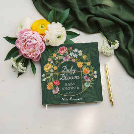 Livro De Visitas Bebê no Bloom Floral Garden Chá de fraldas