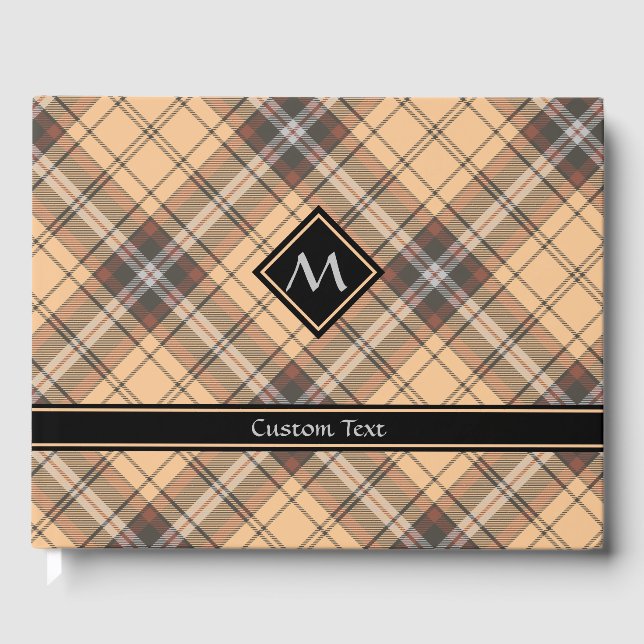 Livro De Visitas Beige e Brown Tartan (Frente)