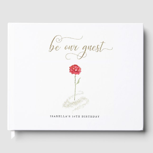 Livro De Visitas Beleza e Casamento de Noivado da Besta (Frente)