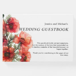 Livro De Visitas Belo Escarlet Serenata Petal