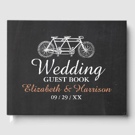 Livro De Visitas Bicicleta Tandem No Casamento De Chalkboard