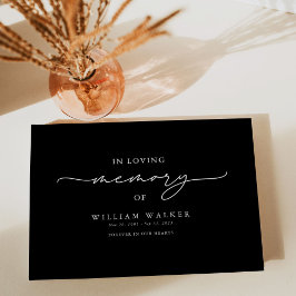 Livro De Visitas Black In Loving Memory Memorial Funeral