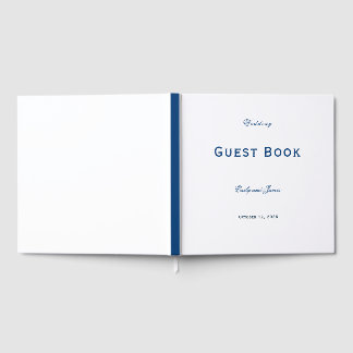 Livro De Visitas Blue and White Wedding