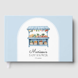 Livro De Visitas Blue Farmers Market Baby Shower Guest Book