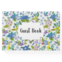 Blue Floral Vintage Country