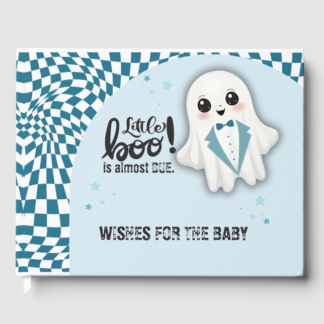 Livro De Visitas Blue Ghost Little Boo está quase sendo Chá de fral (Frente)