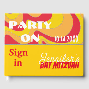 Livro De Visitas BM Bat ou Bar Mitzvah Swirls