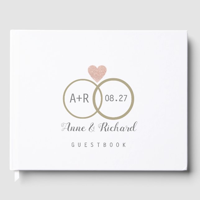 Livro De Visitas boas mensagens de convidados de casamento (Frente)