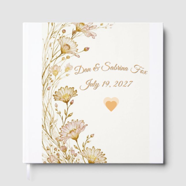 Livro De Visitas Bohemian, botanical style  (Frente)