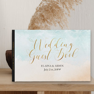 Livro De Visitas Boho Beach Arbor Casamento Monograma