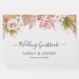 Livro De Visitas Boho Floral Border Wedding
