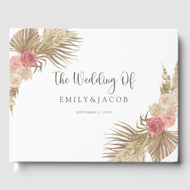 Livro De Visitas Boho Floral Wedding (Frente)