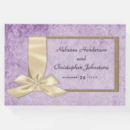 Livro De Visitas Boho Purple Rustic Wedding