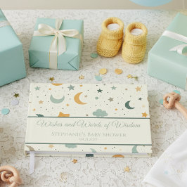 Livro De Visitas Boho Stars & Moon Baby Shower Guest Book