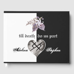 Livro De Visitas Boho Wildflower Gothic Viking Eternal Love Casamen