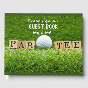 Livro De Visitas Bola de golfe em grama verde golfista