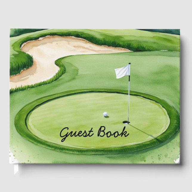 Livro De Visitas Bola de golfe está no green (Frente)