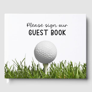 Livro De Visitas Bola de golfe no golfe de grama verde