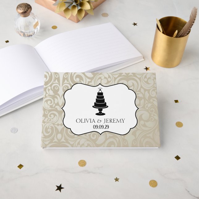 Livro De Visitas Bolo de Casamento (Frente aberta)