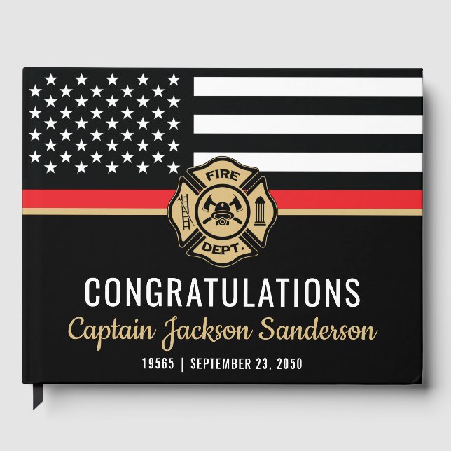 Livro De Visitas Bombeiros de bombeiros Retimento de bombeiros (Frente)