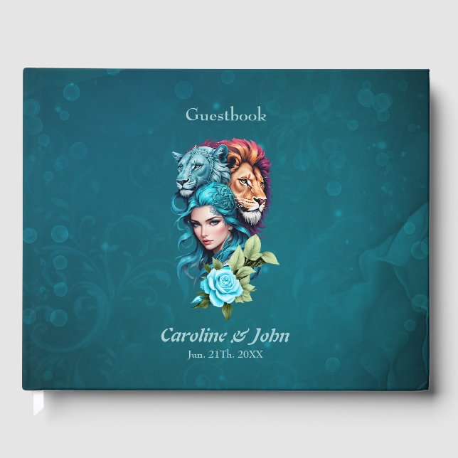 Livro De Visitas Bonita cabeça de mulher com olhos expressivos (Frente)