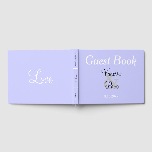 Livro De Visitas Bonito Casamento Periwinkle (Completo)