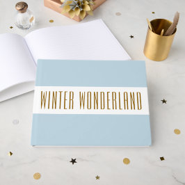Livro De Visitas Bonito Lata Branca de Lata  WINTER WONDERLAND