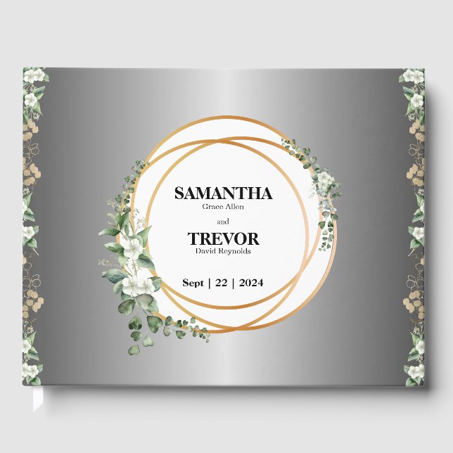 Livro De Visitas Boo de Convidado de Ouros e Folhagem (Frente)