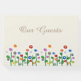 Livro De Visitas Borda floral no guia do creme leve