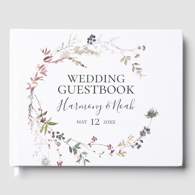 Livro De Visitas Botânica de Natal | Casamento Branco (Frente)