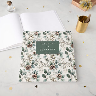 Livro De Visitas Botânico Floral Terroso Sereno