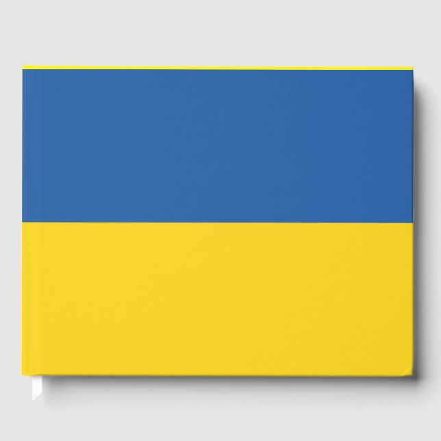 Livro De Visitas Botão Bandeira da Ucrânia (Frente)