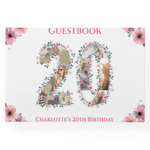 Branca de Flor de Colagem de Fotos de Aniversário 