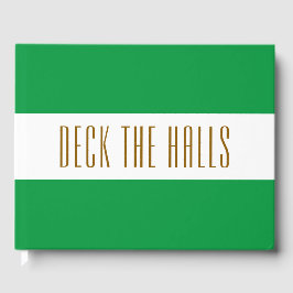 Livro De Visitas Bright Holiday Green Striks DECIDIU OS HALLS