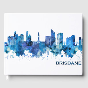 Livro De Visitas Brisbane Austrália Skyline Blue