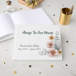 Livro De Visitas Buquê de Aquarela para Serviço Memorial