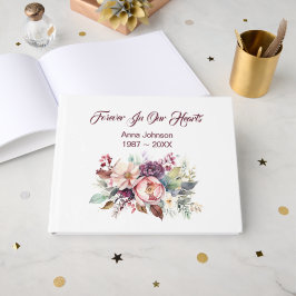 Livro De Visitas Buquê Floral Sobre Branco