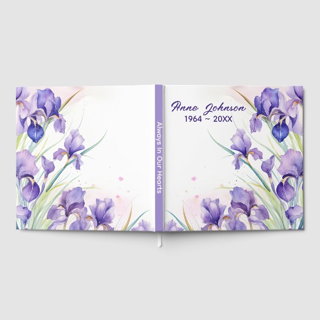 Livro De Visitas Buquê Roxo Iris A Branco (Completo)