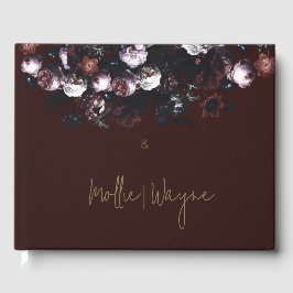 Livro De Visitas Burgundy Floral Guest Book #2